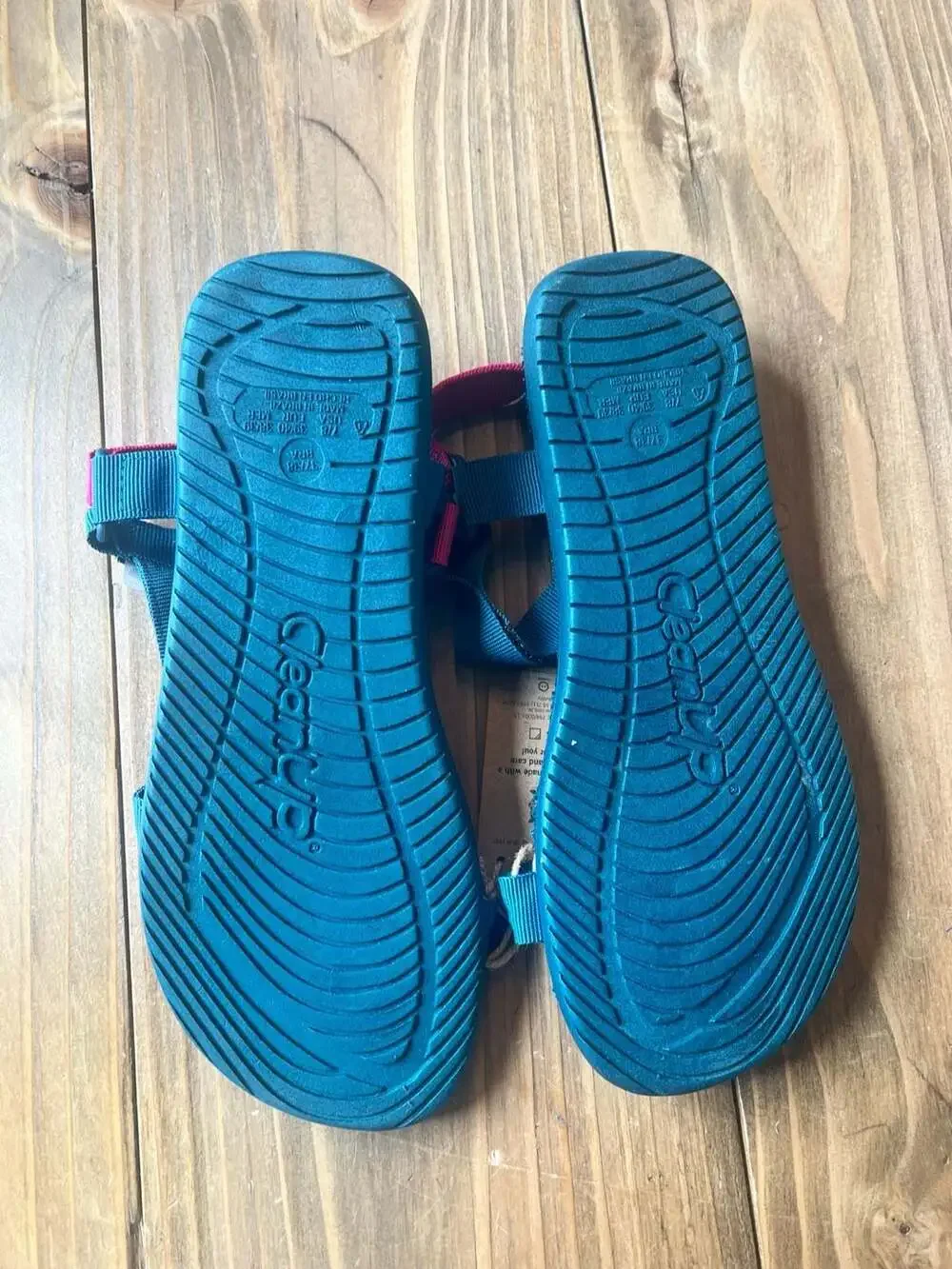CleanUp PF2111 Papete Comp Women's Teal and Pink Sport Sandals 7/8